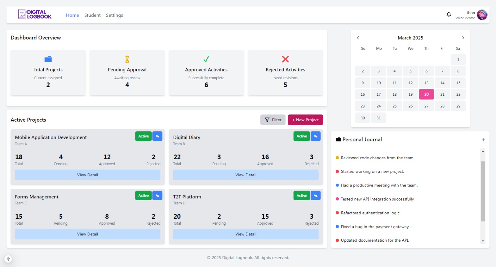Digital Diary System